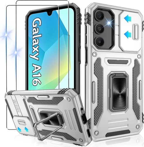 Miniatura 140 de Gritup para Samsung Galaxy S22 Funda con protectores de pantalla HD de 2 paquetes y cubierta deslizante para la cámara, protección contra caídas