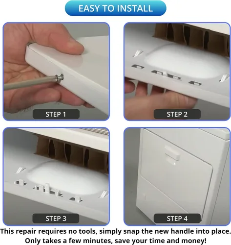 Miniatura 4 de W10861225 W10714516 Reemplazo de manija de puerta de secadora para Whirlpool 7MWGD9919EM1 WED4616FW0 WED4810EW1 WED4815EW1 WED4850HW0 WED4915EW1