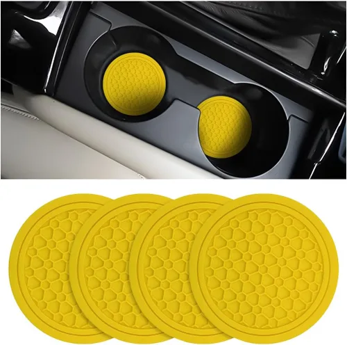 Miniatura 26 de Mandark 2 piezas posavasos para portavasos de automóvil, almohadillas antideslizantes de 2.75 pulgadas para insertar en portabotellas de agua