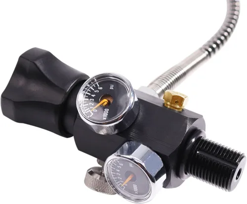 Miniatura 5 de TUXING Estación de llenado de paintball de 4500PSI Pcp Air Gun Válvula de carga de doble calibre hasta 4500psi con manguera de alta presión de 24
