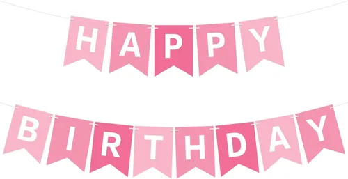 Miniatura 24 de Pancarta Negra de Feliz Cumpleaños Letrero Banderín Guirnalda de Feliz Cumpleaños para Niños Niña Mujer Cumpleaños Decoraciones de Fiesta de Té