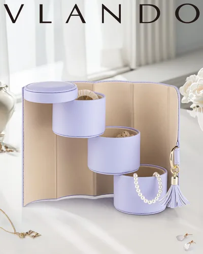 Miniatura 12 de Vlando Viaggio - Joyero pequeño, caja de almacenamiento para accesorios de viaje