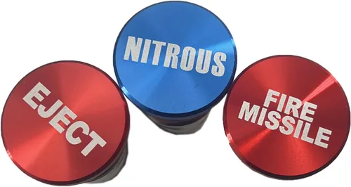 Miniatura 2 de DEVMO 3 piezas EJECT FIRE MISSILES NITROUS botón encendedor de cigarrillos cubierta de repuesto 12V fuente de alimentación se adapta a la mayoría