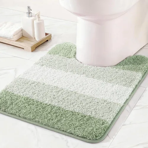 Miniatura 26 de Exclusivo Mezcla Tapetes de baño de 17 x 24 pulgadas, extra suaves, antideslizantes, absorbentes, de microfibra, lavables a máquina, de secado