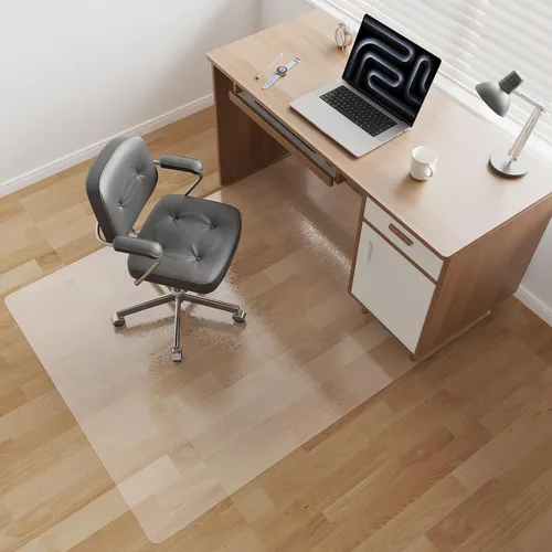 Miniatura 13 de Tapete impermeable para silla de 30" x 48" para madera dura, tapete para silla de oficina para silla con ruedas, tapete de escritorio para madera