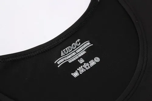 Miniatura 8 de Audoc Camiseta de compresión para hombre, paquete de 3 unidades, color negro, camiseta sin mangas de compresión atlética