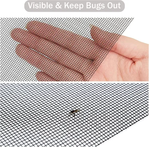 Miniatura 4 de Kit de Reemplazo de Malla para Ventana, Malla de Fibra de Vidrio de 48'' x 99'' con Herramienta Enrolladora y Cordón Retenedor de Malla, Malla