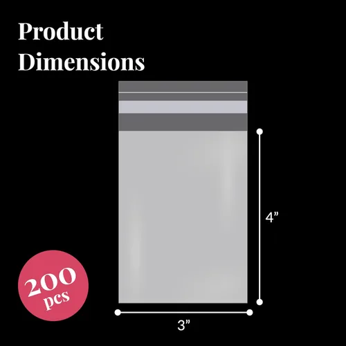 Miniatura 3 de Prestee Bolsas de celofán transparente autosellantes – Paquete de 200 bolsas de plástico transparente para embalaje, golosinas, regalos y bolsas