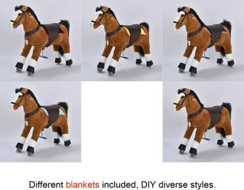 Miniatura 5 de Pony de acción UFREE, paseo en juguete, caballo móvil mecánico, diversión para niños de 3 a 9 años, altura de 36 pulgadas, M