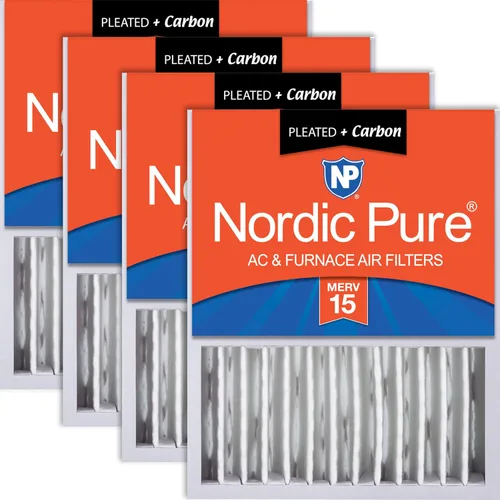 Miniatura 11 de Nordic Pure 16 x 20 x 5 (tamaño real: 15 7/8 x 19 5/8 x 4 3/8) Honeywell Filtros de aire de repuesto Merv 8 Plus Carbon 1 paquete