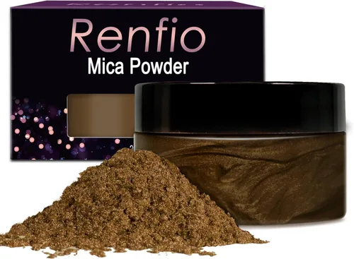 Miniatura 29 de Renfio Polvo de mica, polvo de mica de 60 colores para resina epoxi natural, pigmento de color, pigmento en polvo, botellas de 0.25 onzas, pigmentos