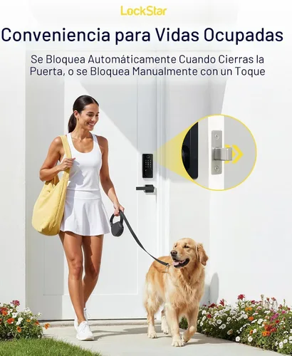 Miniatura 4 de LOCKSTAR® Cerradura inteligente para puerta • Cerradura de puerta sin llave con cerrojo • Múltiples métodos de entrada – APP • Identificación por