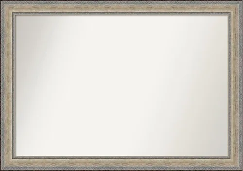 Miniatura 97 de Amanti Art Espejo de baño plateado para sobre fregadero, 28 x 47 pulgadas, espejo rectangular de plata imperial, marco de madera tradicional de gran