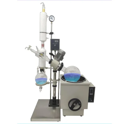 INTSUPERMAI Evaporadores rotativos de laboratorio de 10L, 110V, elevación manual, pantalla digital, cristalería GG3.3, baño de agua/aceite de