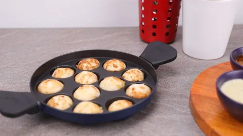 Miniatura 2 de Vinod Paniyarakkal para cocinar Paniyaram 9.1 in con tapa SS