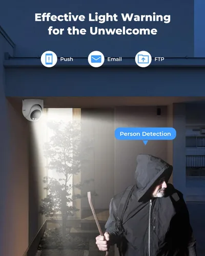 Miniatura 4 de H.VIEW 4K/8.0 megapíxeles PoE sistema de cámara de seguridad para el hogar al aire libre con cable sistema de cámaras IP de videovigilancia