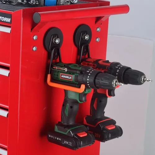 Miniatura 9 de ULIBERMAGNET Ganchos Magnéticos Ultimate Fuertes, Imán Grande con Ganchos para Herramientas de Trabajo Pesado, Sierra Caladora, Manguera, Paquete