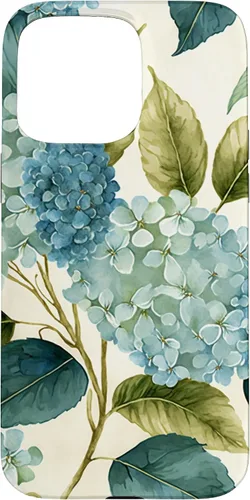 Miniatura 30 de Watercolor Shabby Chic Blue Hydrangeas Flower Case for iPhone 17