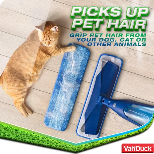 Miniatura 4 de VanDuck Almohadillas de limpieza de microfibra compatibles con trapeadores Bona de 18 pulgadas (paquete de 3) Almohadillas de limpieza de pisos