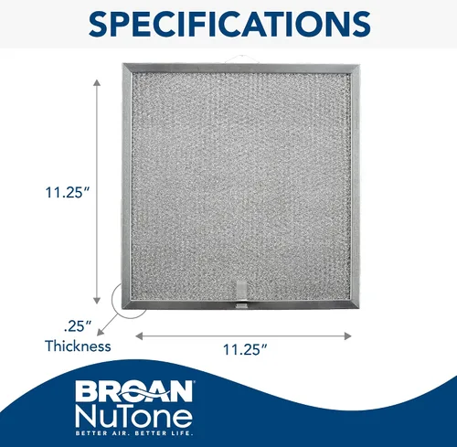 Miniatura 2 de Broan-NuTone Filtro de aluminio para campanas extractoras de la serie QT20000, filtro de grasa de escape de cocina, filtro de aire de ventilación