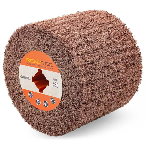 Miniatura 12 de Tambor de cerdas de nylon, #60, para remoción de escala y óxido, 4.33" x 4", 110x100mm, para máquina pulidora bruñidora