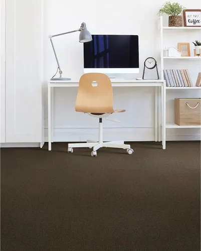 Miniatura 5 de Mohawk Advance 24" x 24" Berber (bucle), 0.11" altura de la pila, baldosa de alfombra, fibra de nailon, color Tierra, (24 baldosas)
