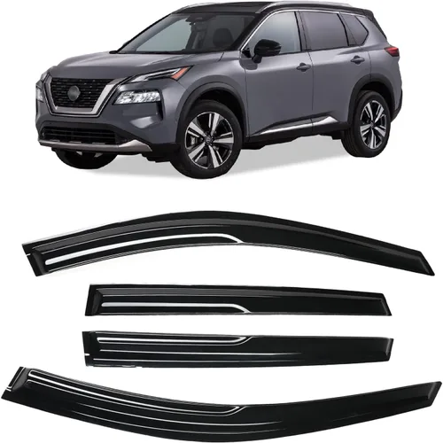 Miniatura 16 de Protectores de lluvia con cinta adhesiva para ventana, viseras para deflector de viento para Honda Civic 2016-2021, 4 piezas - 94682