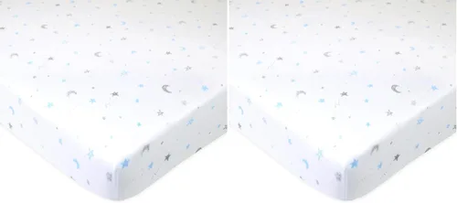 Miniatura 23 de TL Care Sábana bajera ajustable para cuna de 24 x 38 pulgadas, suave, transpirable, neutro, 100% algodón, sábana portátil, alfabeto, para niños
