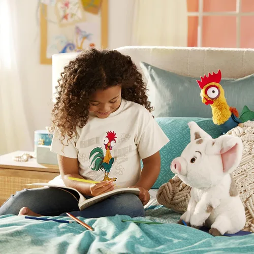 Miniatura 2 de Disney Store Peluche oficial de Pua, Moana, mediano de 13 pulgadas, personaje icónico de peluche con ojos bordados y características de felpa suave