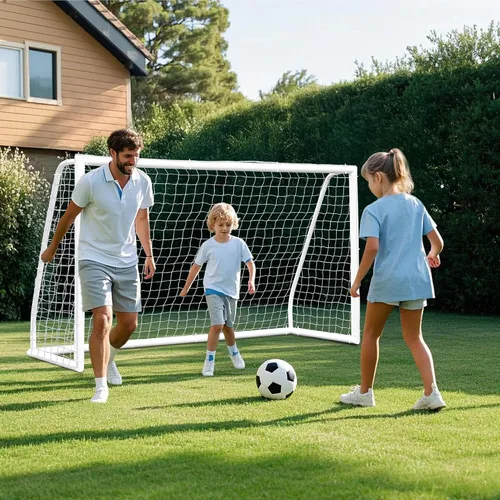 Miniatura 6 de F2C Red de fútbol para patio trasero, marco de acero para niños, ayuda de entrenamiento de tiro portátil para adultos con bolsa de transporte