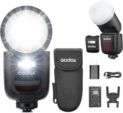 Godox V1 Pro C V1Pro-C Flash con anillo magnético y kit difusor para cámara Canon 76Ws 2.4G HSS TTL, subflash desmontable, tiempo de reciclaje de