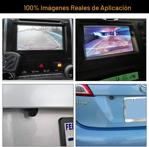 Miniatura 8 de NATIKA Cámara de retroceso/visión frontal, IP69K, impermeable, gran visión nocturna, HD y súper gran angular, de metal, estilo OEM, cámara de Negro