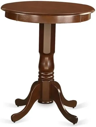 Miniatura 3 de East West Furniture EDBU5-MAH-W - Juego de encimera de cocina de 5 piezas, incluye una mesa de comedor redonda con pedestal y 4 sillas de comedor