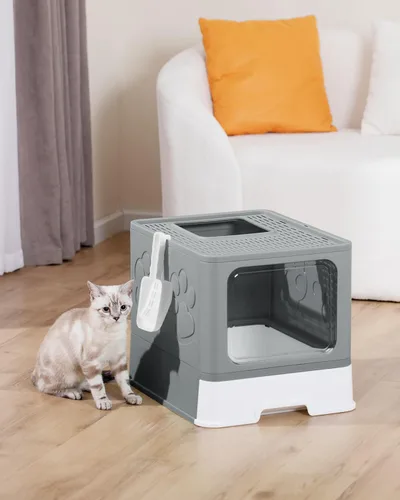 Miniatura 7 de Caja de Arena Cerrada para Gatos, Caja de Arena Grande para Gatos Grandes, Cajas de Arena Cubiertas para Gatitos con Tapa, Recinto de Caja
