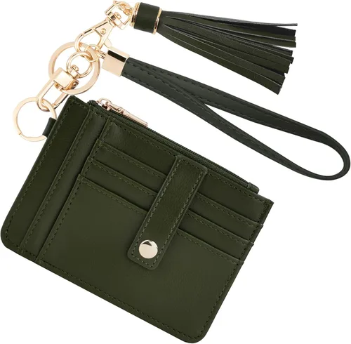 Miniatura 7 de KNGITRYI Billeteras pequeñas de pulsera para mujer RFID para tarjetas de crédito, cartera con llavero, cartera para tarjetas de crédito