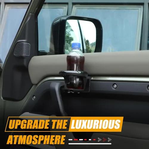 Miniatura 5 de Portavasos para automóvil compatible con Land Rover Defender 90 110 130 2020-2025 Expansor para bebidas Portavasos de expansión de puerta de agua