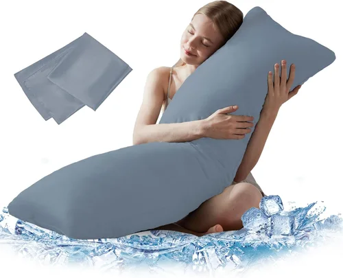 Miniatura 24 de DOWNCOOL Relleno de Almohada Grande para el Cuerpo - Almohada Transpirable de Cuerpo Completo para Personas que Duermen de Lado - Almohada de Cama