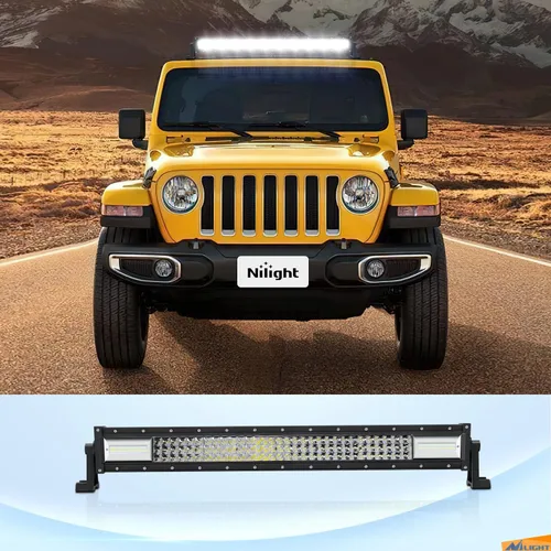 Miniatura 7 de Nilight 2 soportes de montaje lateral universales ajustables para barra de luz LED, color negro