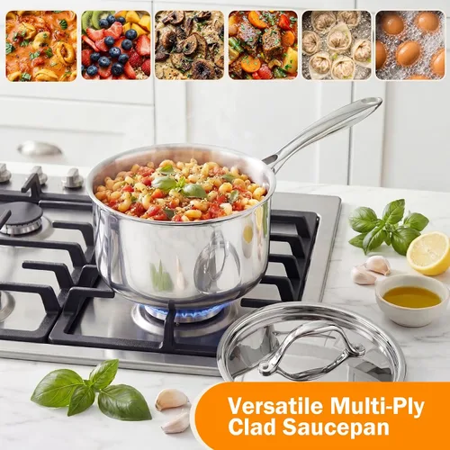 Miniatura 7 de Cocineros Standard Olla con múltiples capas de acero inoxidable (3 qt), Plateado