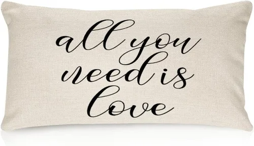 Miniatura 34 de Better When We are Together - Fundas de almohada lumbar de 12 x 20 pulgadas con citas divertidas de algodón y lino para sofá, decoración de sala
