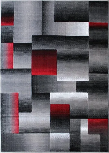 Miniatura 29 de Masada Rugs, Alfombra de pasillo moderna y contemporánea, azul, gris y negro (2 x 7 pies), alfombra de pasillo, alfombra de cocina, tapete de baño