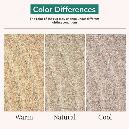 Miniatura 6 de LUXE WEAVERS Alfombra de Área Moderna Geométrica de Ondas Beige 2x3