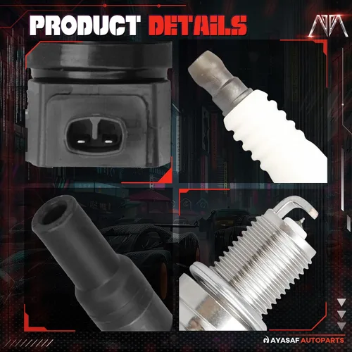 Miniatura 2 de Paquetes de bobinas de encendido y bujías UF499 4 pares compatibles con Hyundai 06-11 Accent, para Kia 06-11 Rio/Rio5, para Toyota 2008 Solara