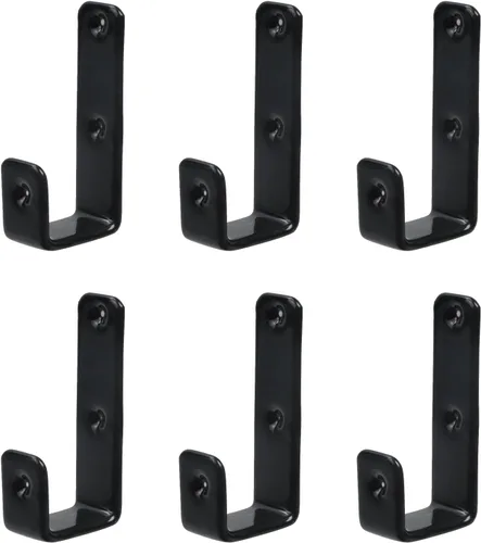 Miniatura 10 de Geesatis 2 ganchos para escalera de cama, ganchos en forma de J, de metal resistente recubierto de PVC para decoración de cama, herramienta