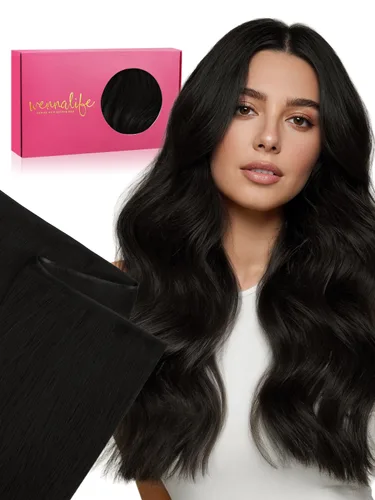 Miniatura 45 de WENNALIFE Extensiones de cabello humano real, 20 pulgadas, 3.53 onzas, color marrón chocolate, trama, cabello Remy atado a mano, extensiones