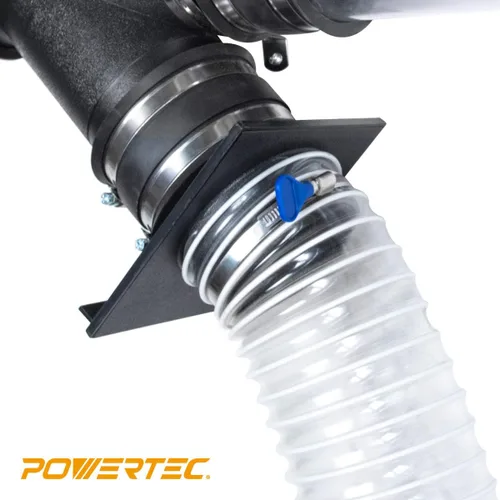 Miniatura 8 de POWERTEC 70127 Abrazadera de manguera de llave de 2-1/2 pulgadas, abrazaderas de manguera de acero inoxidable ajustables para colector de polvo