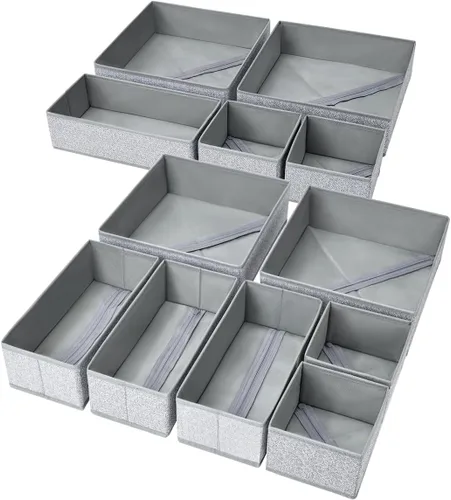 Miniatura 21 de DIMJ Organizador de cajones para ropa, paquete de 6 unidades, organizadores plegables para bebé, organizador de almacenamiento y cómoda