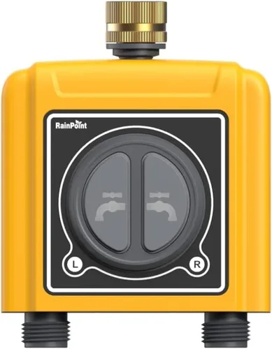 Miniatura 10 de RAINPOINT Temporizador de agua WiFi con entrada de latón, temporizador de rociador de 2 salidas, controlador automático del sistema de riego