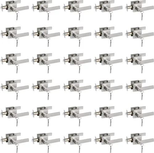 Miniatura 66 de NEWBANG Manija de palanca de puerta sólida con acabado negro mate