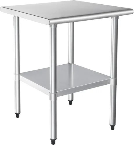 Miniatura 20 de HARDURA Mesa de trabajo de acero inoxidable comercial de 18 x 24 pulgadas, mesa de preparación de cocina y banco de trabajo comercial resistente